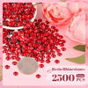 Picture of 2500PCS 5mm Resin Rhinestones in Bulk (Red), Bedazzling Flatback Crystals for Crafts DIY Nail Decoration, Gems Charms for Tumbler Shoes Clothing Fabric with Pickup Pen and Tweezers