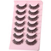 Picture of FARRED Fake Lashes Mink Eyelashes Wispy Eye Lash False Natural Eyelash Pestañas 7 Pairs Lashes Pack 8D Short Strip Lashes (A5 | 7-14MM)