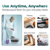 Picture of AWA Foot Soaking Tub, Collapsible Foot Bath Soak Tub for Soaking Feet, Pedicure Bowl, Plastic Feet Soaking Tub with Acupressure Massage Points, Foldable Laundry Basket (White Foot Tub)