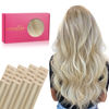 Picture of WENNALIFE Tape in Hair Extensions Human Hair, 20pcs 20 inch 50g Ash Blonde to Golden Blonde and Platinum Blonde Remy Tape Hair Extensions Real Human Hair Tape Extensions Coloured Hair Extensions