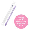 Picture of Bona Fide Beauty Glass Cuticle Pusher - 1Pc Purple Nail Care Tool. Dual Ended Manicure Tool with Pointed and Slanted End.