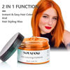 Picture of Orange Temporary Hair Dye Wax Natural Instant Hair Color Wax Pomades 4.23 oz,Hair Styling Clay for Party, Cosplay, Halloween,Christmas