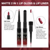 Picture of evpct 1Pcs Ruby Stoplight Red Lip Stain Paint Matte Lip Liner and Lipstick Set Long Lasting Smudge Proof labiales matte mate larga duracion listip 24 hours a prueba de agua mate 24 horas originales,05