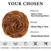 Picture of CJL HAIR Large Messy Bun Hair Piece Wavy Curly Scrunchies Synthetic Chignon Ponytail Hair Extensions Thick Updo Hairpieces for Women Tizian Red