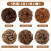 Picture of CJL HAIR Large Messy Bun Hair Piece Wavy Curly Scrunchies Synthetic Chignon Ponytail Hair Extensions Thick Updo Hairpieces for Women Tizian Red
