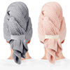 Picture of ROLSHOL 2 Packs Large Microfiber Hair Towels for Women, Super Absorbent & Quick Dry Hair Towel Wrap for Curly Hair Long & Short Hair- Anti-Frizz Hair Turbans for Wet Hair - 27.5''*39.4''