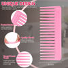 Picture of Large Detangling Wide Tooth Comb for Curly, Wet/Dry Hair - Styling, Shampoo and Detangling Comb (Pink)