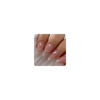 Picture of YOSOMK French Tip Fake Nails Almond Medium Press on Nails with Sequins Designs Glossy Full Cover False Nails Nude Glue on Acrylic Nails Manicure for Women