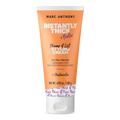 Picture of Marc Anthony Styling Hair Cream, Instantly Thickening Biotin & Vitamin E Hair Cream, Lightweight Hold for Thicker & Fuller Volumizing Product for Thin, Flat Hair