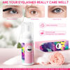 Picture of Buqikma Lash Cleaning Kit - Lash Shampoo Kit Eyelash Extension Cleanser for Extensions 60ML with Rechargeable Handheld Lash Fan Dryer Mascara Brush Rinse Bottle Makeup Cleansing Foam for Lash Care