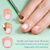 Picture of Green Nail Art Clean Up Brushes for Cleaning Polish Mistakes on the Cuticles, Acetone Resistant Nail Brush, Fingernail Cleaning Brushes for Nail Art and Designs (Round&flat&Bevel)