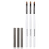 Picture of INENK White Nail Art Clean Up Brushes for Cleaning Polish Mistakes on the Cuticles, Acetone Resistant Nail Brush, Fingernail Cleaning Brushes for Nail Art and Designs (Round&flat&Bevel)