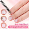 Picture of INENK White Nail Art Clean Up Brushes for Cleaning Polish Mistakes on the Cuticles, Acetone Resistant Nail Brush, Fingernail Cleaning Brushes for Nail Art and Designs (Round&flat&Bevel)