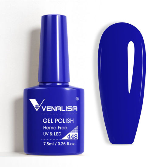 Picture of VENALISA Blue Gel Nail Polish 1 Pcs Royal Blue Color Gel Polish Soak Off UV Gel DIY at Home Manicure Salon Nail Art For Girls Women