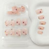 Picture of Press on Nails Short Cute Flowers Fake Nails Square Acrylic Nails Press ons Colorful Floral Full Cover Glossy Spring and Summer Stick Glue on Nails for Women Girls 24Pcs