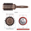 Picture of FIXBODY Hair Brush, Round Brush for Blow Drying, Curling, Styling, Nano Thermal Ceramic & Ionic Tech, Boar Bristle, 3.3 inch, 2 inch Barrel, for Women, Volume & Shine, Brown, Hair Brush for Thick Hair