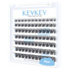 Picture of Lash Clusters 84 Pcs Cluster Lashes Eyelash Clusters DIY Cluster Eyelash Extensions Individual Lashes Thin Band & Soft(Haze,D-8-16mix)