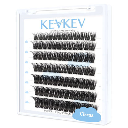 Picture of Lash Clusters 84 Pcs Cluster Lashes Eyelash Clusters DIY Cluster Eyelash Extensions Individual Lashes that Look Like Eyelash Extensions Natural Look Thin Band & Soft (Cirrus,D-10)