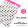 Picture of TDANCE Premade Fans Eyelash Extensions 224 Fans Pre Made Fans Lash Extensions Middle Stem Heat Bonded Premade Lash Fans Volume Lash Extensions (224-40D-0.03-C-8-15)