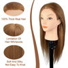 Picture of Opini Mannequin Head with 100% Real Human Hair Cosmetology Mannequin Doll Head for Practice Braiding Hairdresser Head with Stand and Tool (#Light Brown)