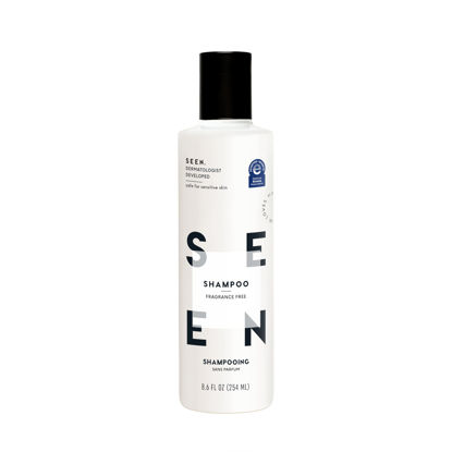 Picture of SEEN Shampoo, Fragrance Free - Non-Comedogenic & Sulfate-Free Hair Shampoo- Dermatologist-Developed - Safe for Sensitive, Eczema & Acne Prone Skin