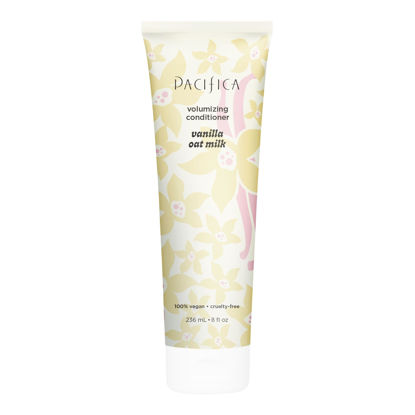 Picture of Pacifica Volumizing Hair Conditioner - Vanilla Oat Milk Hair Treatment - Adds Softness, Bounce & Volume - for Straight & Fine Hair, Clean Beauty Hair Care, Vegan & Cruelty-Free Dermatologist Tested