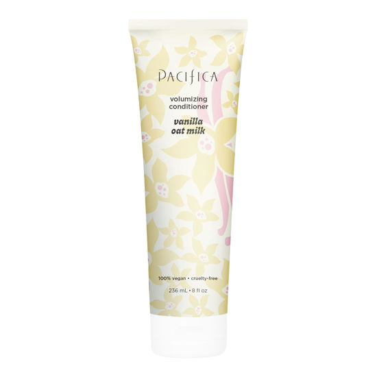 Picture of Pacifica Volumizing Hair Conditioner - Vanilla Oat Milk Hair Treatment - Adds Softness, Bounce & Volume - for Straight & Fine Hair, Clean Beauty Hair Care, Vegan & Cruelty-Free Dermatologist Tested