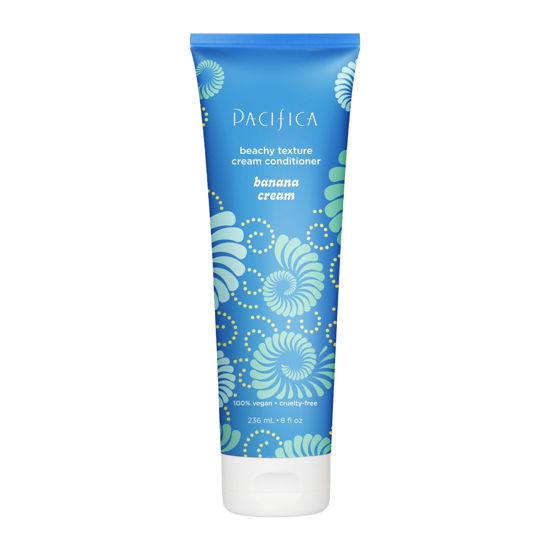 Picture of Pacifica Hair Conditioner - Banana Cream Beachy Texture Cream Hair Treatment, Adds Effortless, Beachy Texture, For All Hair Types, Vegan & Cruelty-Free, 8 Fl Oz
