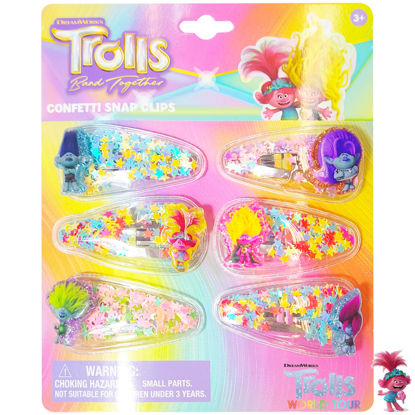 Picture of Luv Her Magical Confetti Hair Clips for Kids - 6pc Cute Character Charms Hair Accessories with Favorite Luv Her Characters, Ages 3+