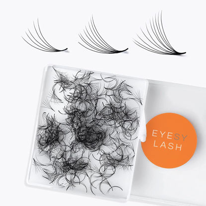 Picture of Eyesy Lash 500 Promade Fans - 5D 0.05 Size 16mm Curl D - Premade Lash Fans for Eyelash Extensions Fluffy Volume Lashes Handmade Promades Eyelash Fans Loose Pre Made Fans Lash Extensions