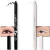Picture of evpct 2Pcs Black & White Color Gel Glitter Eyeliner Pencils Set for Women Waterline Waterproof Smudge Proof lapiz de ojos delineador de ojos contra el agua Eye Liner Makeup