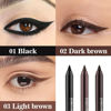 Picture of evpct 3Pcs Black & Dark Brown & Brown Gel Glitter Matte Metallic Eyeliner Pencils Set for Women Waterproof Smudge Proof lapiz de ojos delineador de ojos contra el agua Eye Liner Makeup 01 02 16