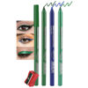 Picture of evpct 3Pcs Shimmer Emerald Green & Shimmer Royal Blue & Shimmer Green Gel Glitter Eyeliner Pencils Set for Women, Waterproof Smudge Proof Eye Liner Makeup 06 07 12