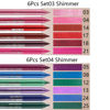 Picture of evpct 6Pcs Dark Light Royal Blue Emerald Green Purple Colored Glitter Eyeliner Pencils Set Women Waterproof