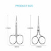 Picture of LIVINGO Premium Curved and Rounded Nose Hair Scissors for Men, 2 PC Set Nail Cuticle Manicure Scissors Shears Kit for Beard/Mustache, Ear, Facial Hair, Eyebrows, Eyelashes for Women