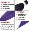 Picture of Pre-stretched Braiding Hair Extension 32 Inch Ombre Natural Black to Purple Professional Crochet Braiding Hair 8 Packs Hot Water Setting Perm Yaki Synthetic Hair for Twist Braids (32inch,1B/Purple)