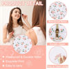 Picture of Waterproof Small Floral Pencil Case Makeup Bag for Purse,Cute Flower Pencil Pouch Preppy Nylon Makeup Brush Holder with Zipper,Girls Portable Storage Case Small Pen Bag for Work(Slim White-Flowers)