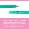 Picture of Bona Fide Beauty Glass Cuticle Pusher - 1pc Green Manicure Stick with Case, Dual-Ended Cuticle Remover