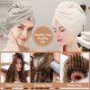 Picture of CZZXI 3 PCS Microfiber Hair Towel, Hair Wraps for Women Wet Hair, Fast Drying Hair Turban, Anti Frizz Head Towels Wrap for Curly Hair (Beige, Khaki, Grey)