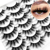 Picture of Yasnai Lashes False Eyelashes Fluffy Faux Mink Lashes Natural Eyelashes 14 Pairs Pack 9D Wispy Cat Eye Fake Lashes