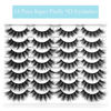 Picture of Yasnai Lashes False Eyelashes Fluffy Faux Mink Lashes Natural Eyelashes 14 Pairs Pack 9D Wispy Cat Eye Fake Lashes