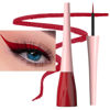 Picture of evpct 1Pcs Dark Red Liquid Eyeliner Waterproof Dark Red Eye Liners for Women, Eyes Wing Eyeliner Stamps Shapes Colored Eyeliner delineador de ojos a prueba de agua contra el agua blanco para ojos