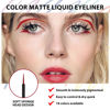 Picture of evpct 1Pcs Dark Red Liquid Eyeliner Waterproof Dark Red Eye Liners for Women, Eyes Wing Eyeliner Stamps Shapes Colored Eyeliner delineador de ojos a prueba de agua contra el agua blanco para ojos