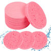 Picture of 50-Count Compressed Facial Sponges, 100% Natural Cosmetic Spa Sponges for Facial Cleansing for Daily Facial Cleansing, Exfoliating Mask, Makeup Remover. Ideal for Home and Travel. (Sakura Pink)
