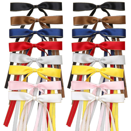 Picture of WORTL 16 PCS Hair Bows for Women,Ribbon Hair Bows With Long Tail,Hair bow clips Hair Barrettes for Women Accessories