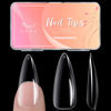 Picture of Ranrose Almond Nail Tips 240pcs Long Soft Gel Nail Tips Clear Full Cover Almond Press on Nail 12 Sizes Pre-shape Acrylic Almond Shaped Nail Tips for Nail Extensions