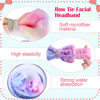 Picture of WSYUB Spa and Makeup Headband Set - Gorgeous Tie Dye Color Cosmetic Headband and Absorbent Wrist Towels for Skincare, Face Washing, and Makeup Application (6 pcs)