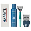 Picture of Harry's Shaving Kit for Men - Razor Handle, 3 Razor Blade Refills, Foaming Shave Gel, and Travel Blade Cover - Sage