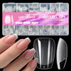 Picture of AddFavor 600pcs Short Coffin Nail Tips, Soft Gel X Nail Tips XS Short Ballerina Clear Fake Nails Full Cover Acrylic Nail Tips for Extension Nail Manicure Salon Home DIY