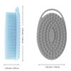 Picture of Silicone Body Scrubber, Exfoliating Silicone Loofah, Soft Silicone Body Shower, 2 in 1 Bath and Shampoo Brush, Body Scrubber Shower Cleaning for Sensitive Skin, Lather Well 2 PCS Grey and Blue